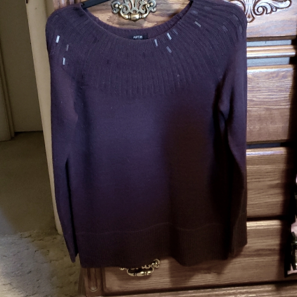 Dark purple sequin sweater